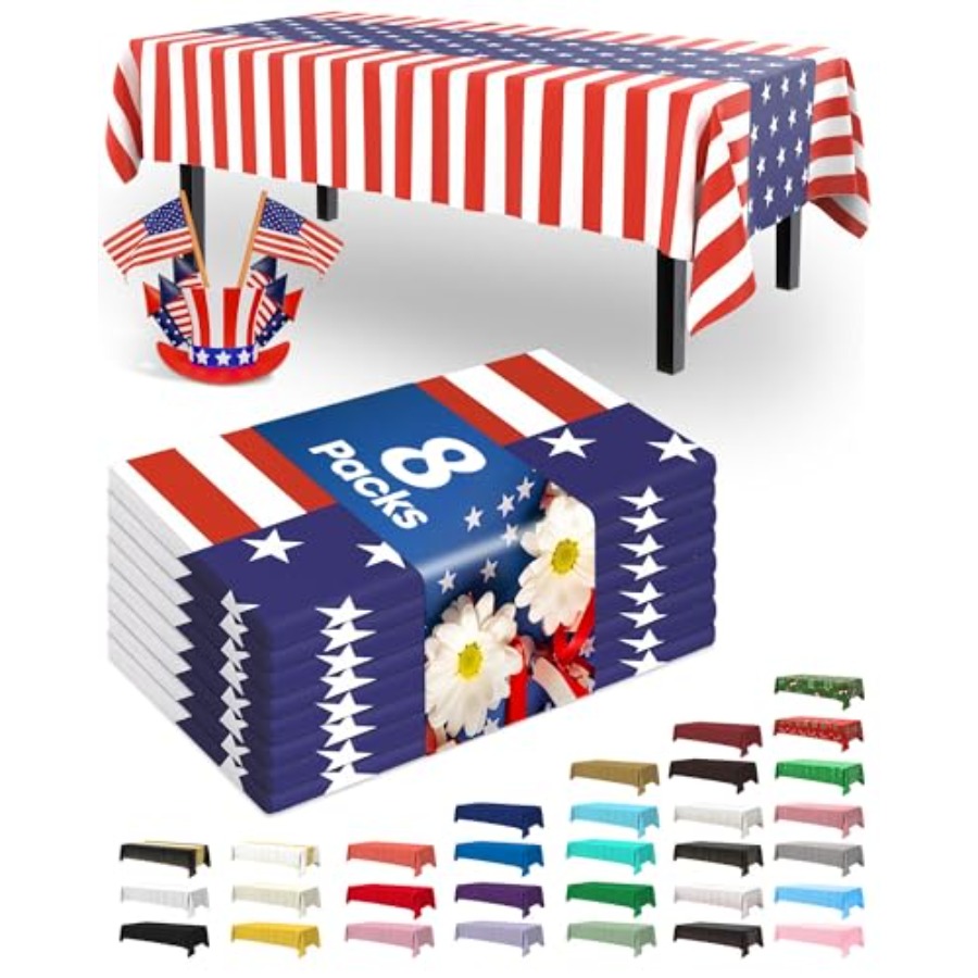 4th of July USA 250th Annivers - Table Cloth Disposable 리뷰 및 가격