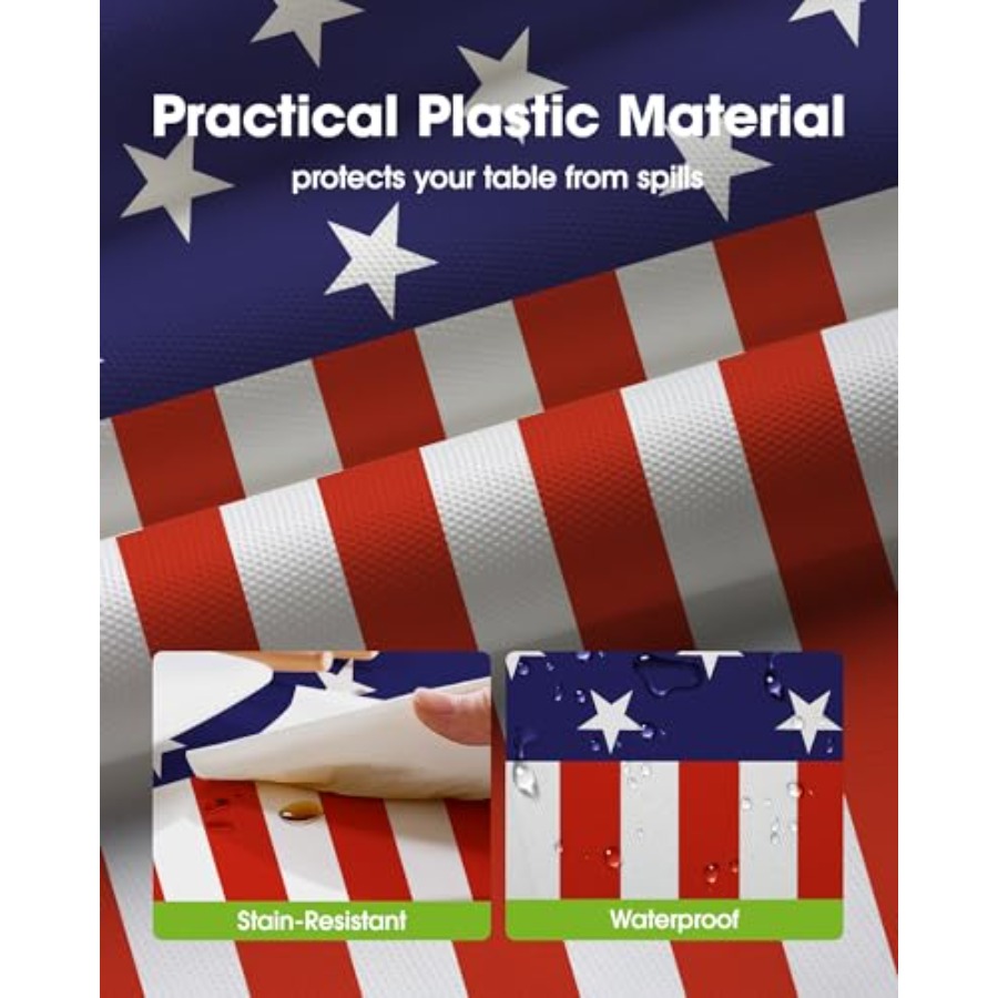 4th of July USA 250th Annivers - Table Cloth Disposable 리뷰 및 가격