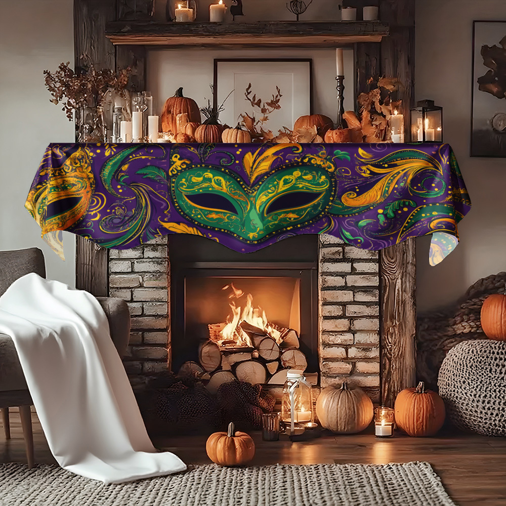 1Pc Carnival Mask Fireplace Sc - Party Banner Gold 리뷰 및 가격