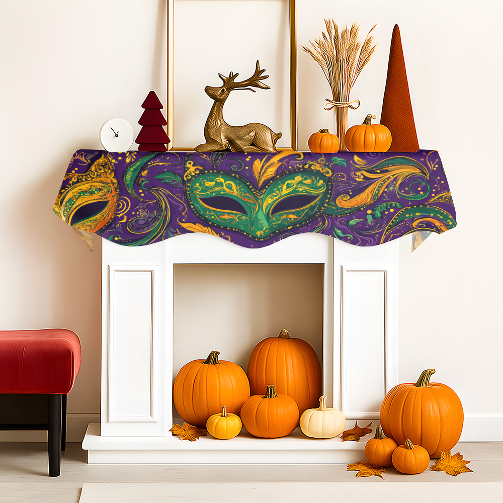 1Pc Carnival Mask Fireplace Sc - Party Banner Gold 리뷰 및 가격
