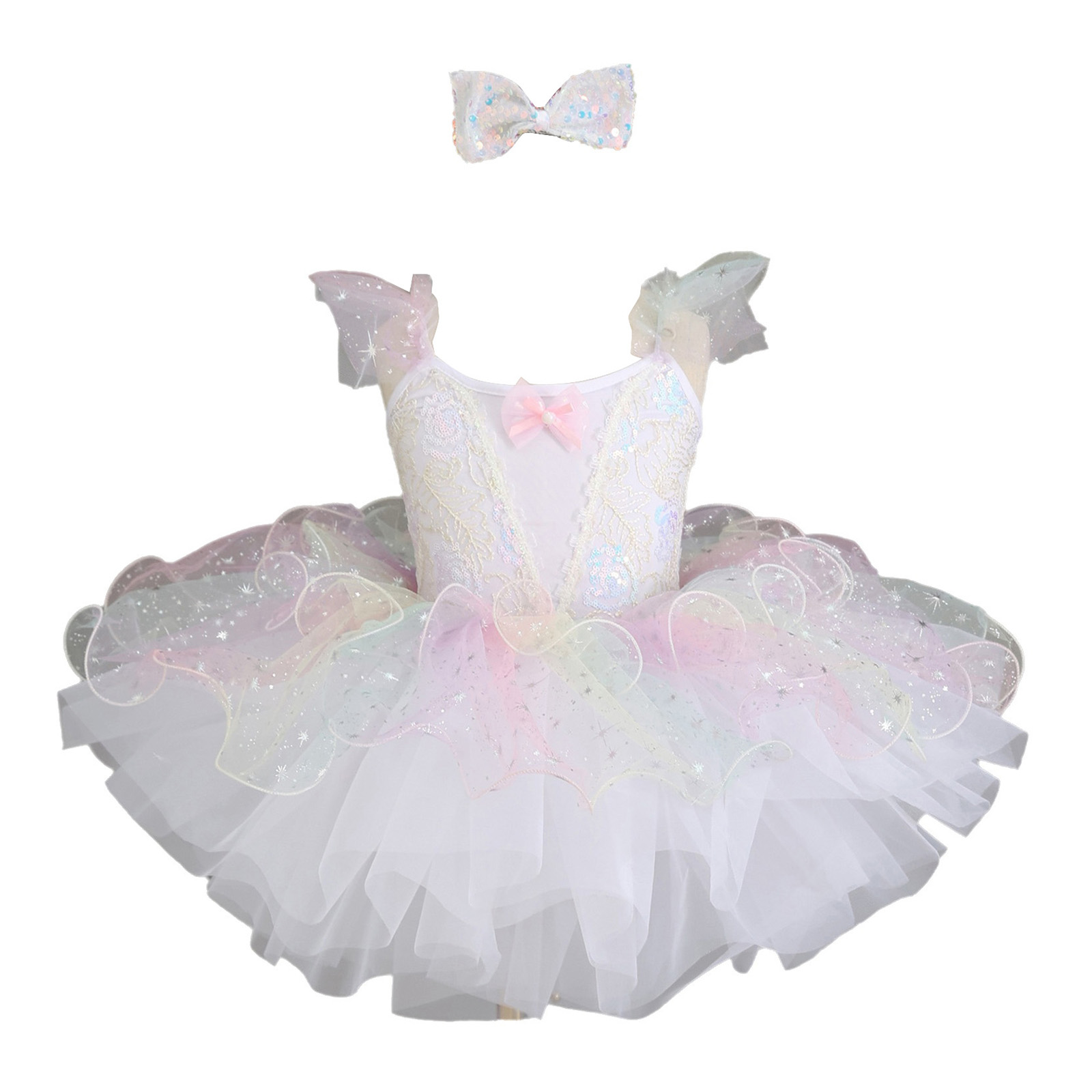 Kids Girls Ballet Dance Dress  - Glitter Tablecloth 리뷰 및 가격