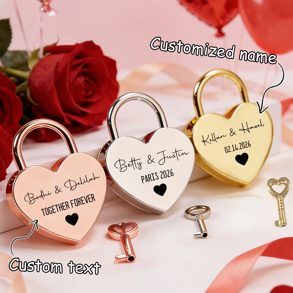 Custom Name Heart-Shaped Padlo - Eve Party 리뷰 및 가격