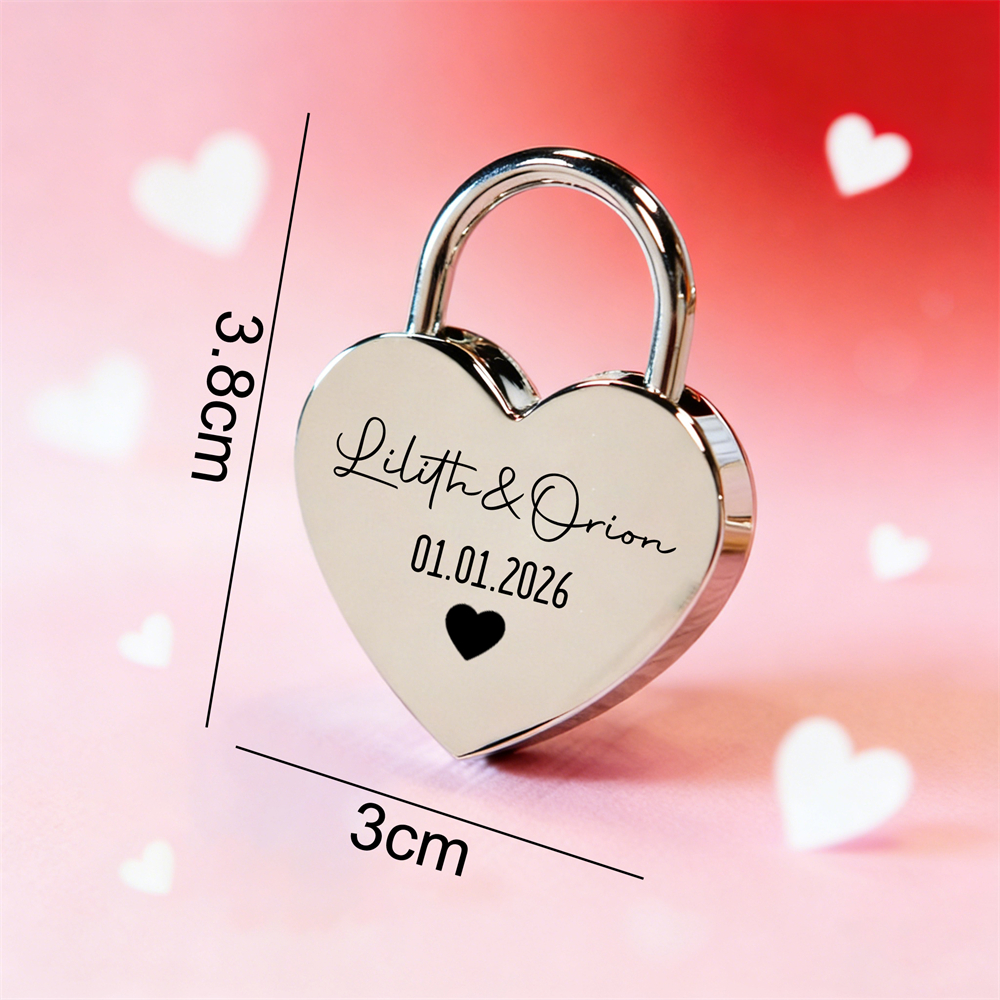 Custom Name Heart-Shaped Padlo - Eve Party 리뷰 및 가격