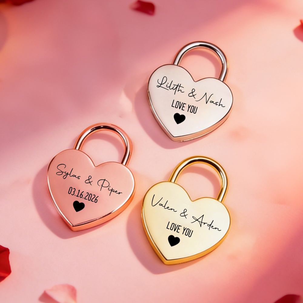 Custom Name Heart-Shaped Padlo - Eve Party 리뷰 및 가격