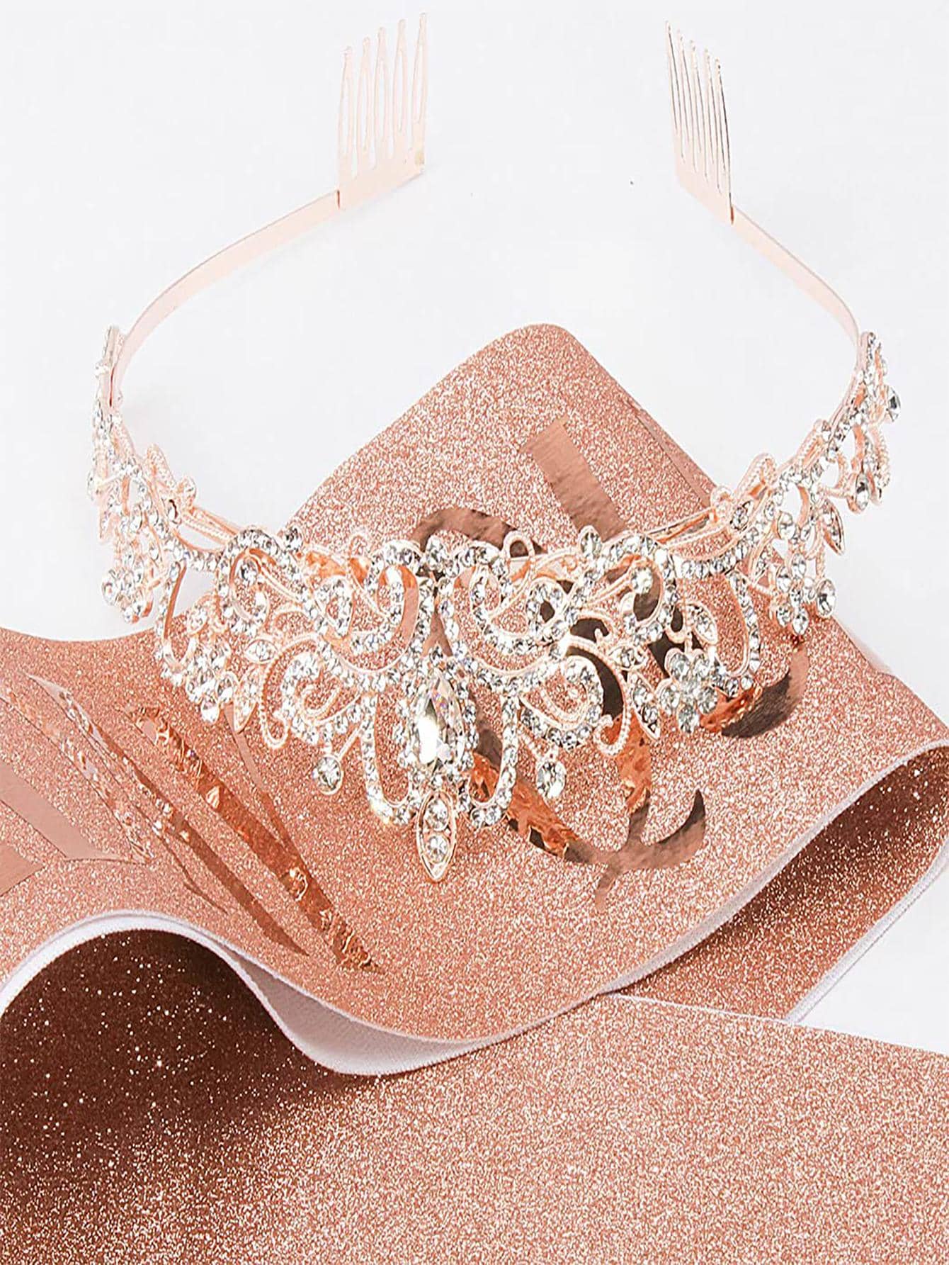 Bling Rhinestone Crystal Crown - Birthday Sash Glitter 리뷰 및 가격