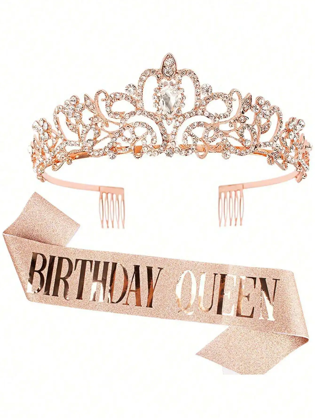 Bling Rhinestone Crystal Crown - Birthday Sash Glitter 리뷰 및 가격