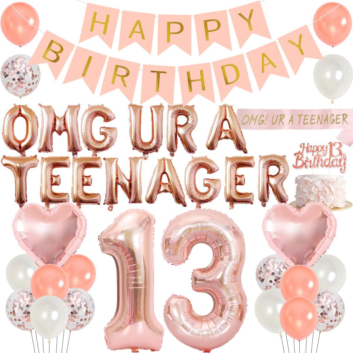 13th Birthday Party Decoration - Party Banner Gold 리뷰 및 가격