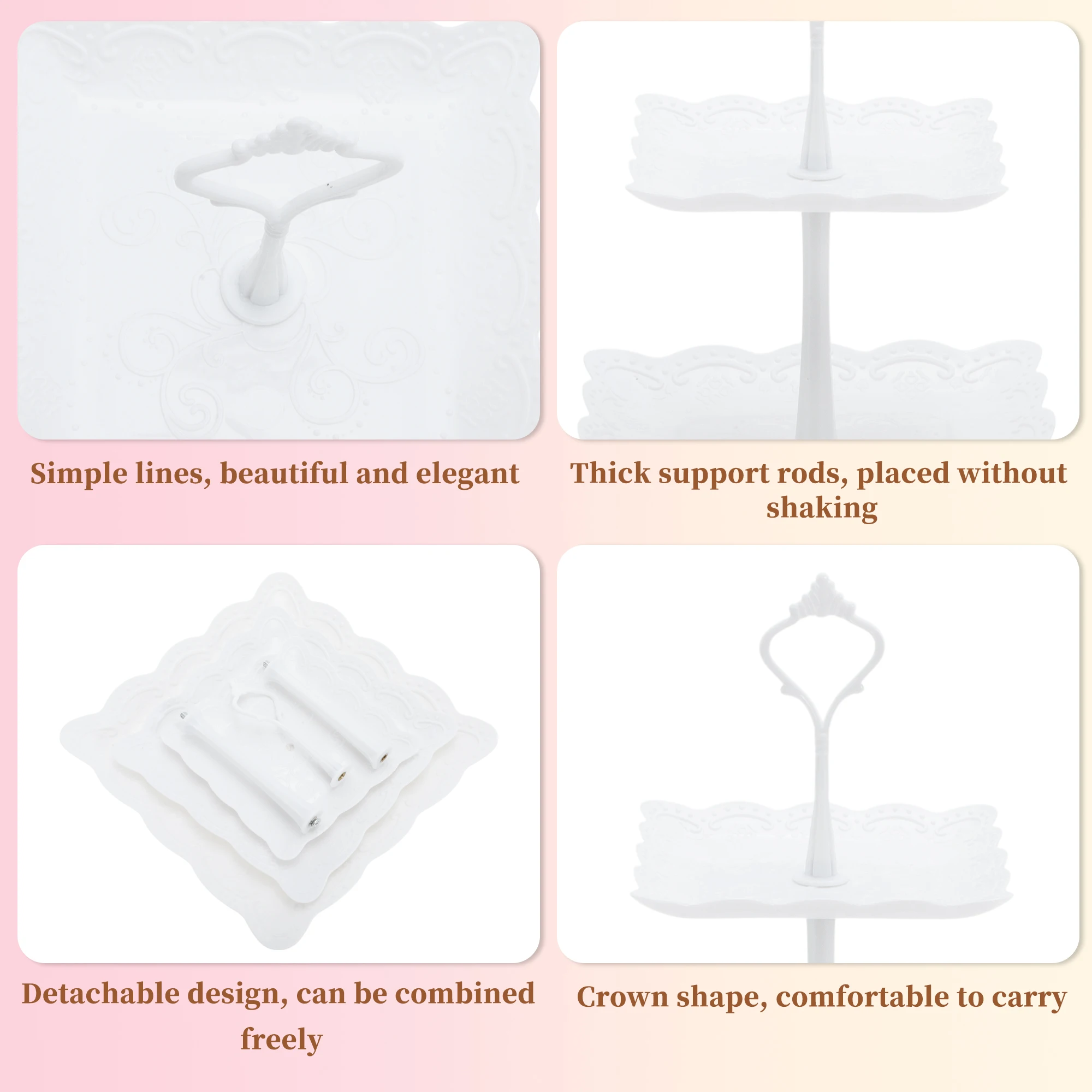 3 Tier Square Cupcake Stand wi - Cupcake Stand Tier 리뷰 및 가격