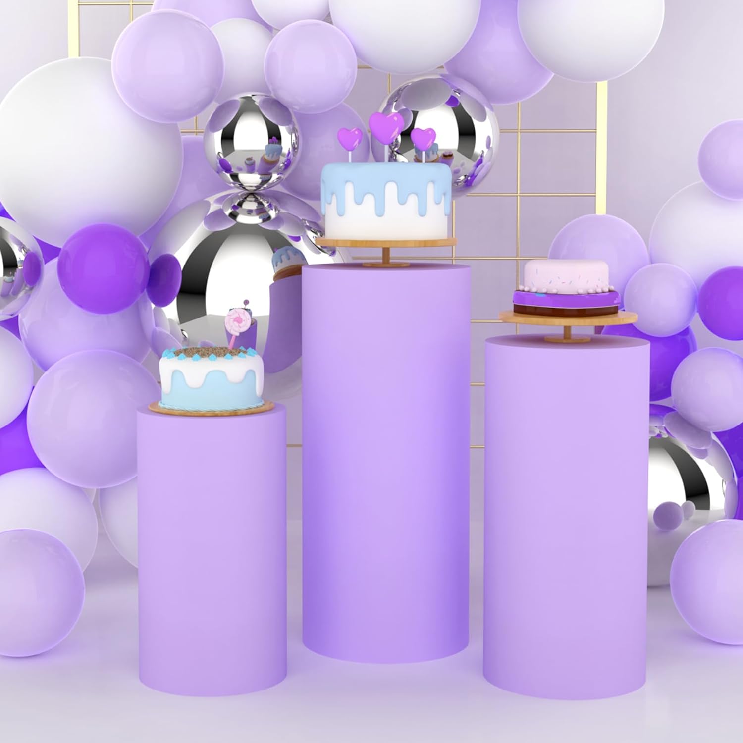 Yeele Purple Cylinder Stand Co - Dessert Table Backdrop 리뷰 및 가격