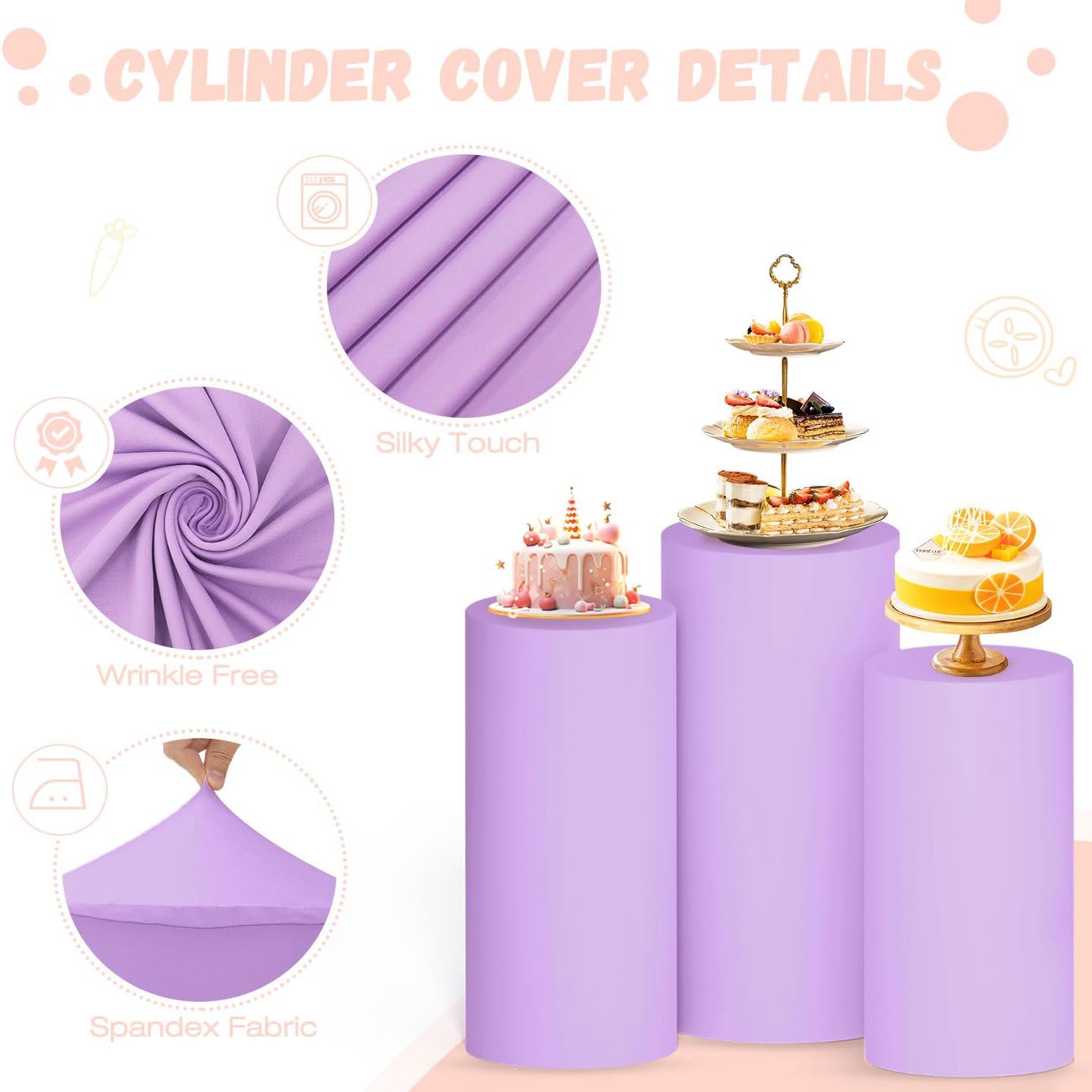 Yeele Purple Cylinder Stand Co - Dessert Table Backdrop 리뷰 및 가격
