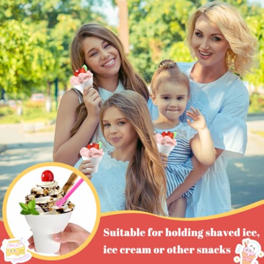 Set Snow Cone Cups and Straws  - Paper Straw Color 리뷰 및 가격