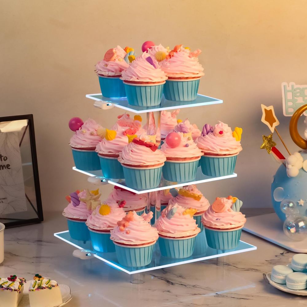 3-Tier Acrylic Cupcake Tower w - Cupcake Stand Tier 리뷰 및 가격