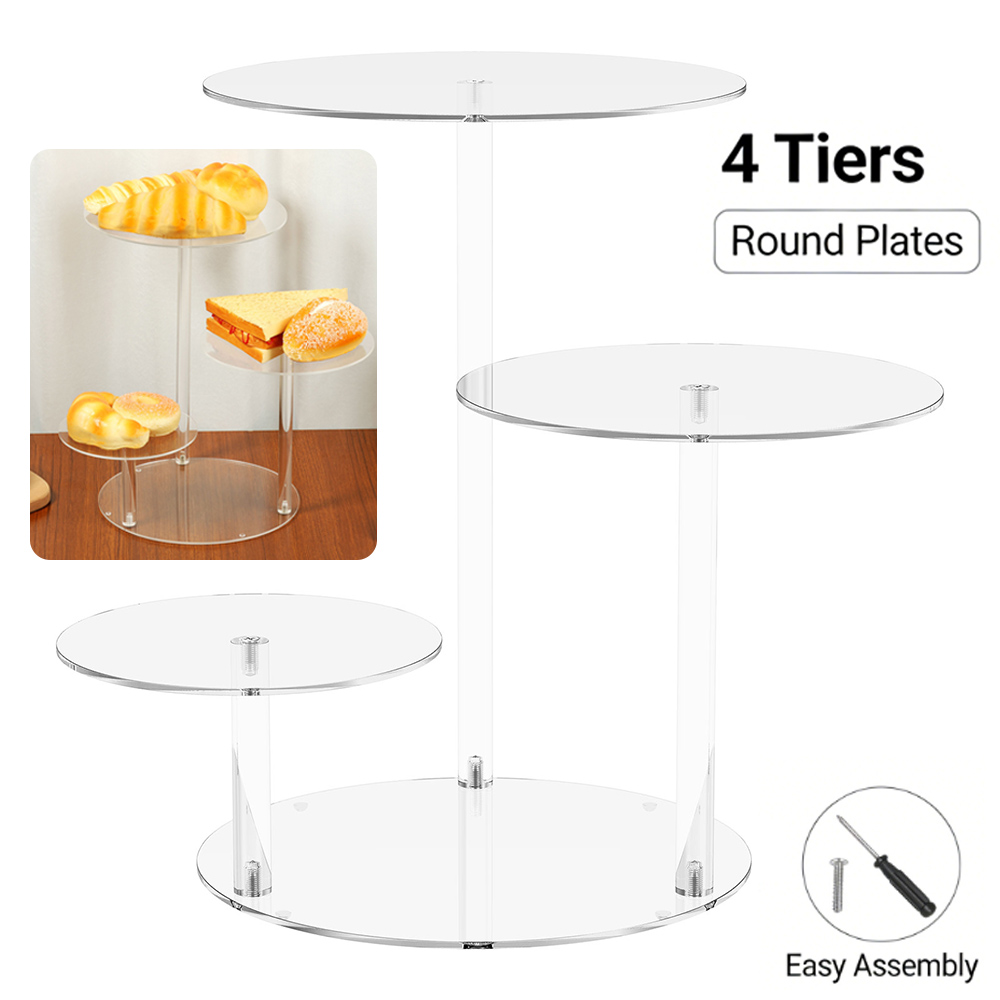 4 Tier Cake Stand Acrylic Tran - Cupcake Stand Tier 리뷰 및 가격
