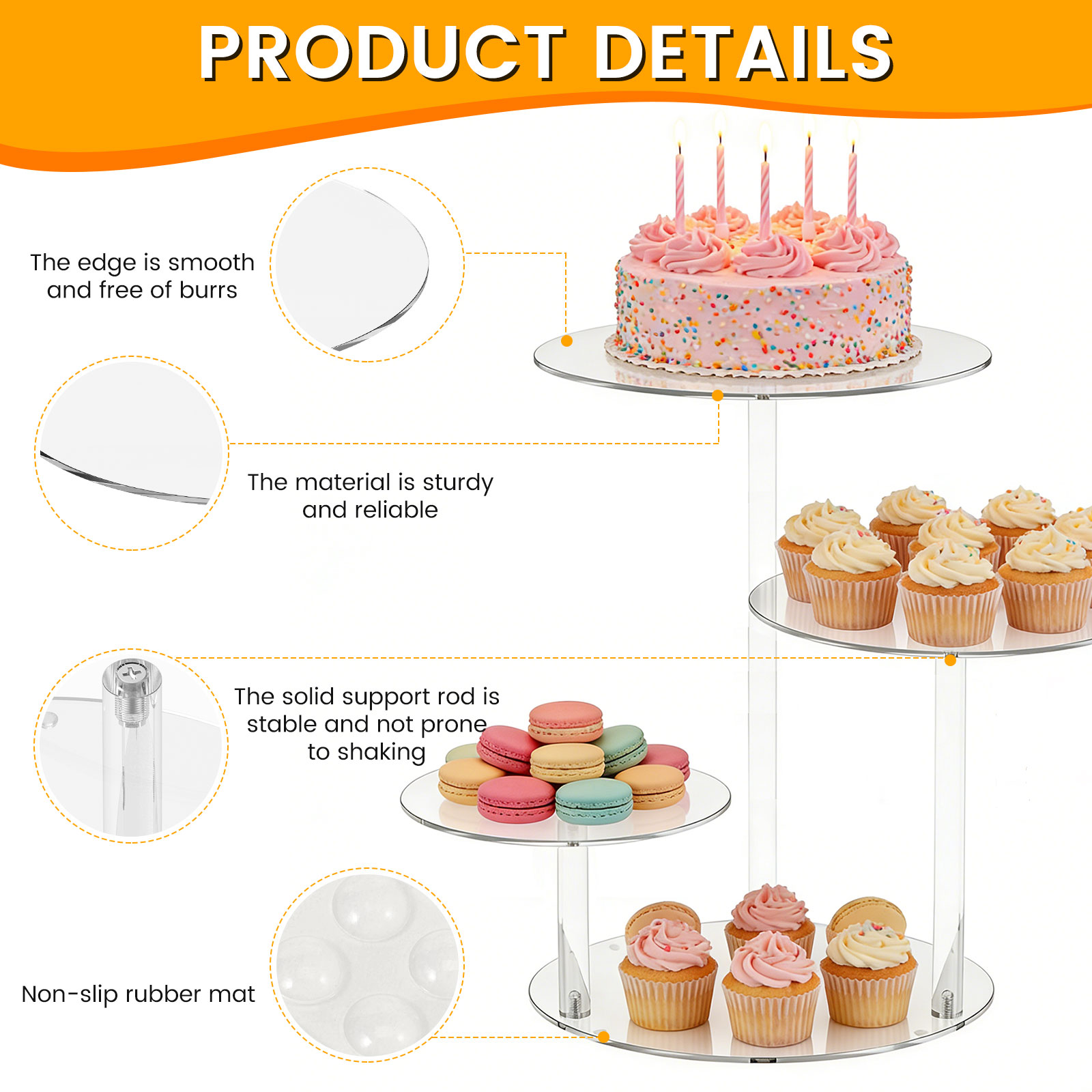 4 Tier Cake Stand Acrylic Tran - Cupcake Stand Tier 리뷰 및 가격