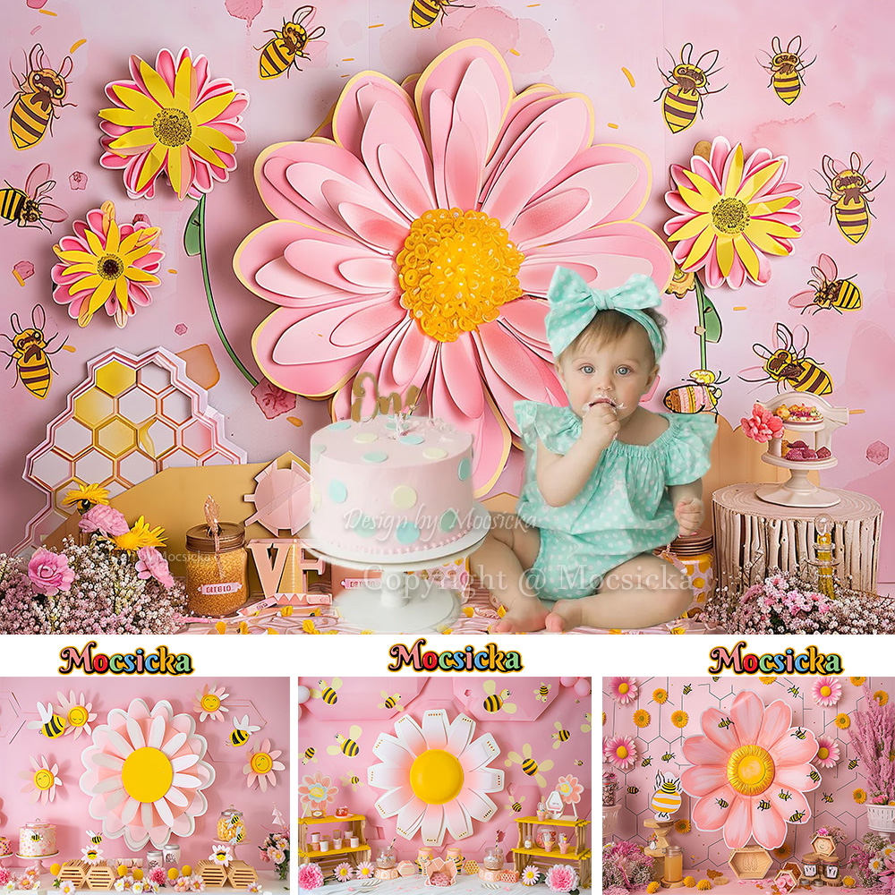 Mocsicka Sweet Daisy Girl Birt - Dessert Table Backdrop 리뷰 및 가격