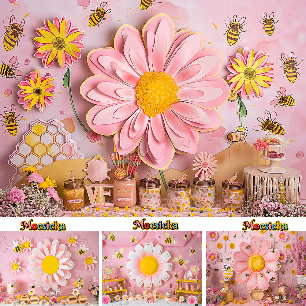 Mocsicka Sweet Daisy Girl Birt - Dessert Table Backdrop 리뷰 및 가격