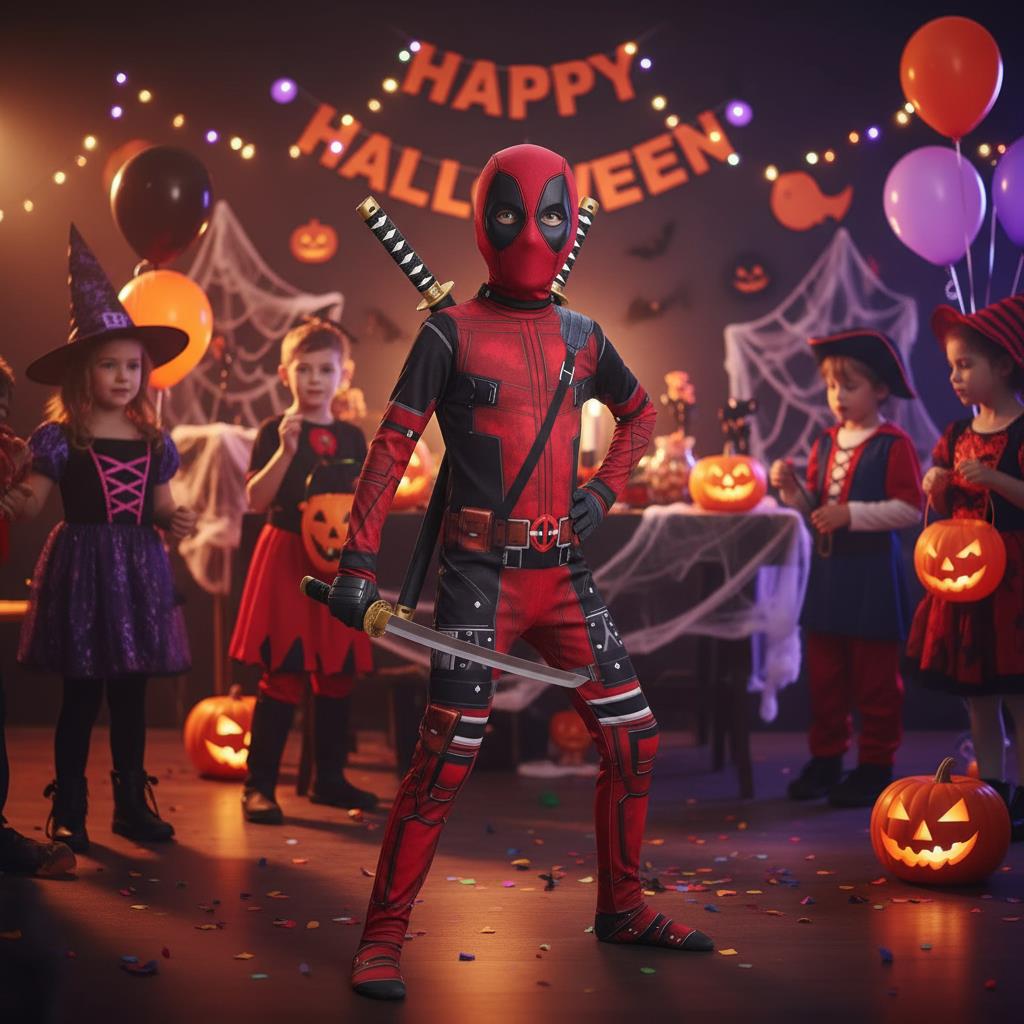 3-12Y Kids Deadpool Costume wi - Party Favor Bag 리뷰 및 가격
