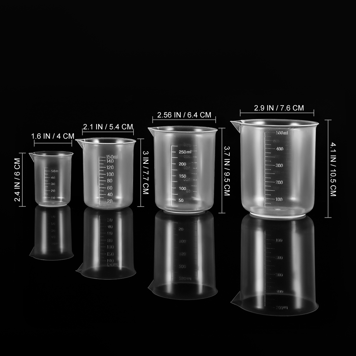 4pcs 50Ml 150Ml 250Ml 500Ml Pl - Plastic Cup 50Pcs 리뷰 및 가격