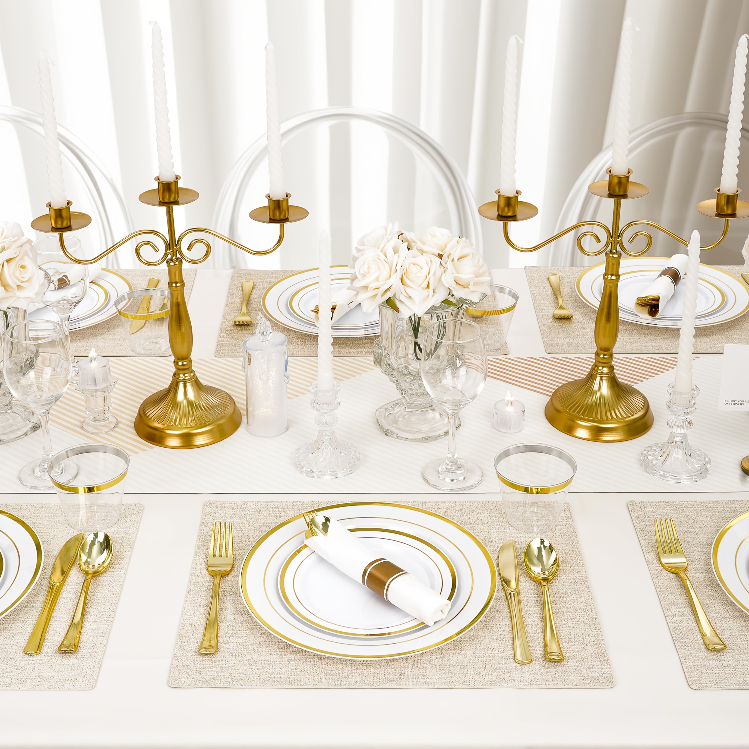 700-Piece Elegant Golden-Trimm - Napkin Folding Set 리뷰 및 가격