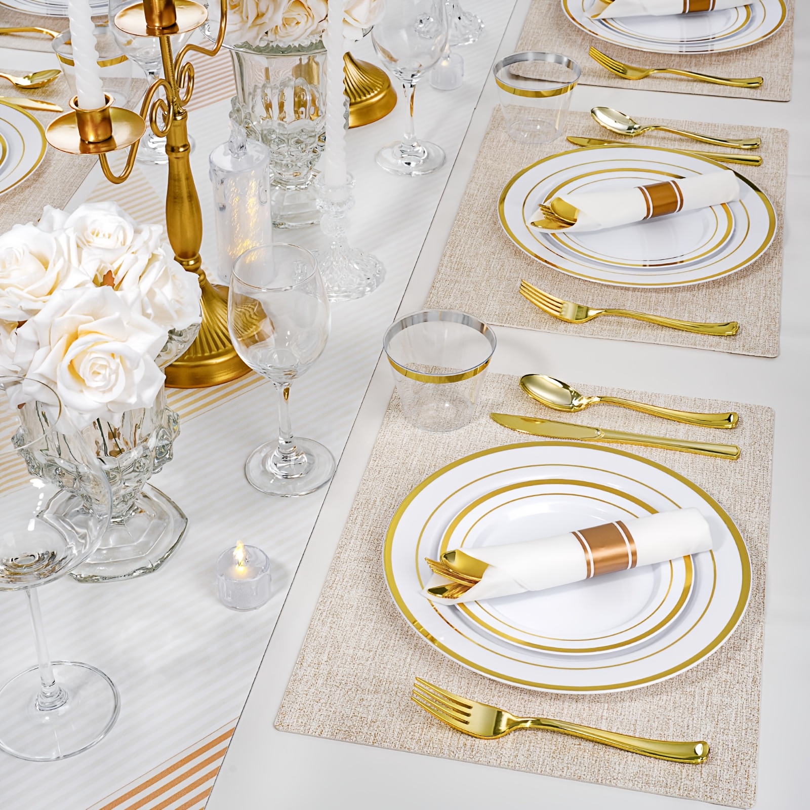 700-Piece Elegant Golden-Trimm - Napkin Folding Set 리뷰 및 가격