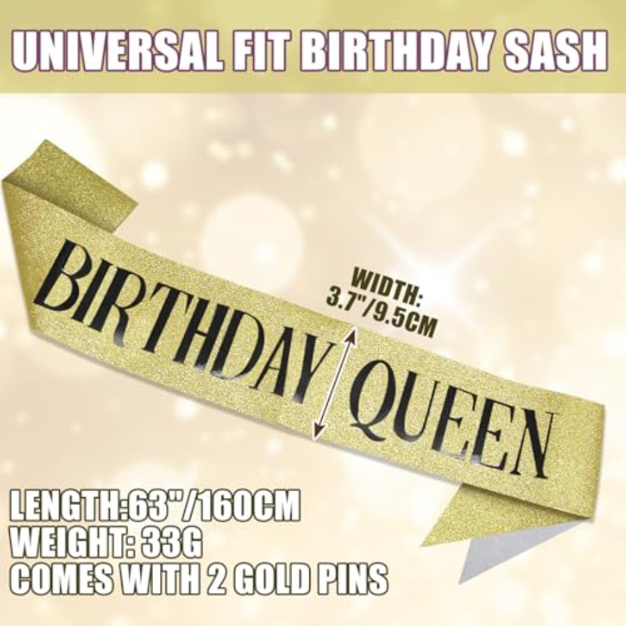 Birthday Queen Sash Glitter Go - Birthday Sash Glitter 리뷰 및 가격