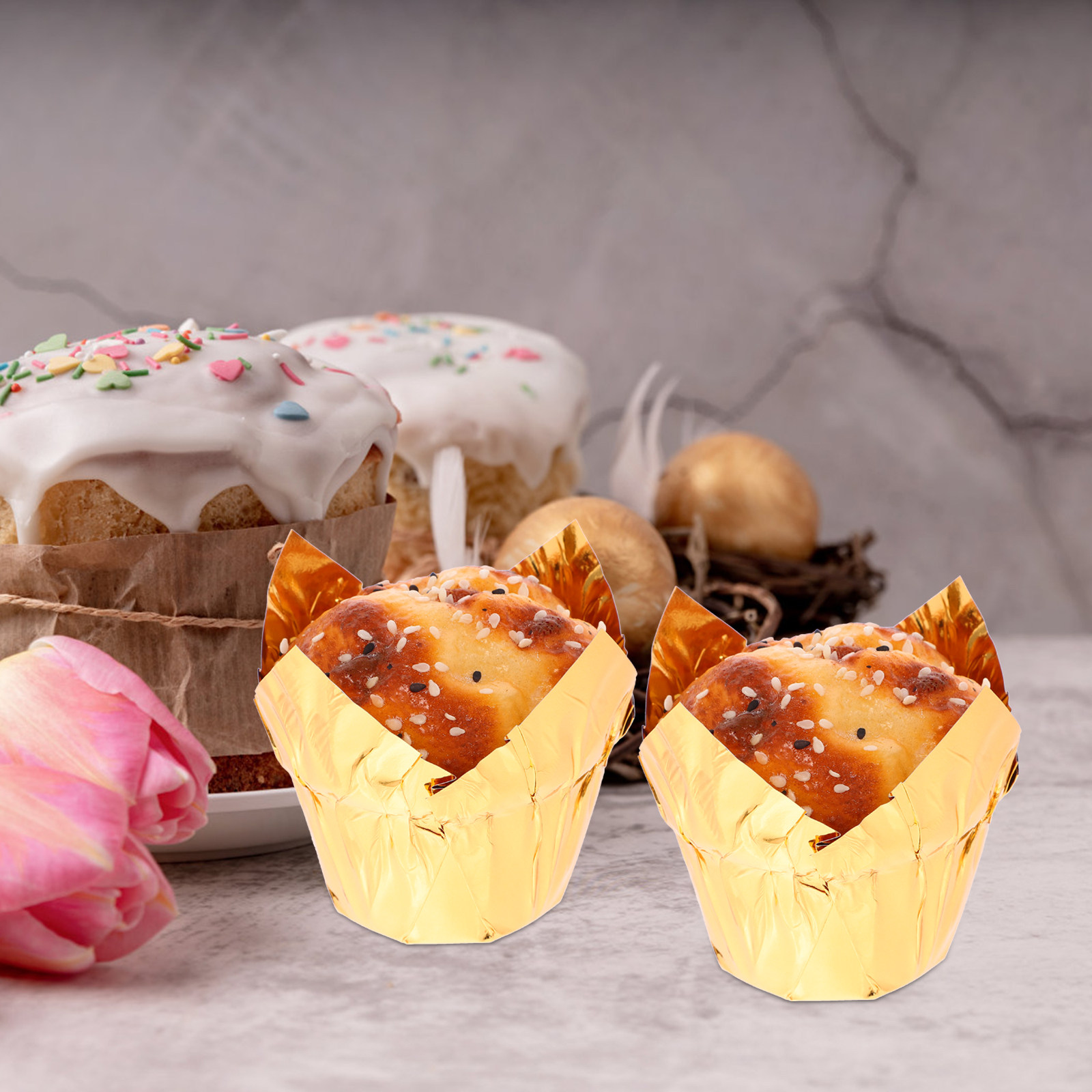 50Pcs Muffin Cup Heat-Resistan - Plastic Cup 50Pcs 리뷰 및 가격