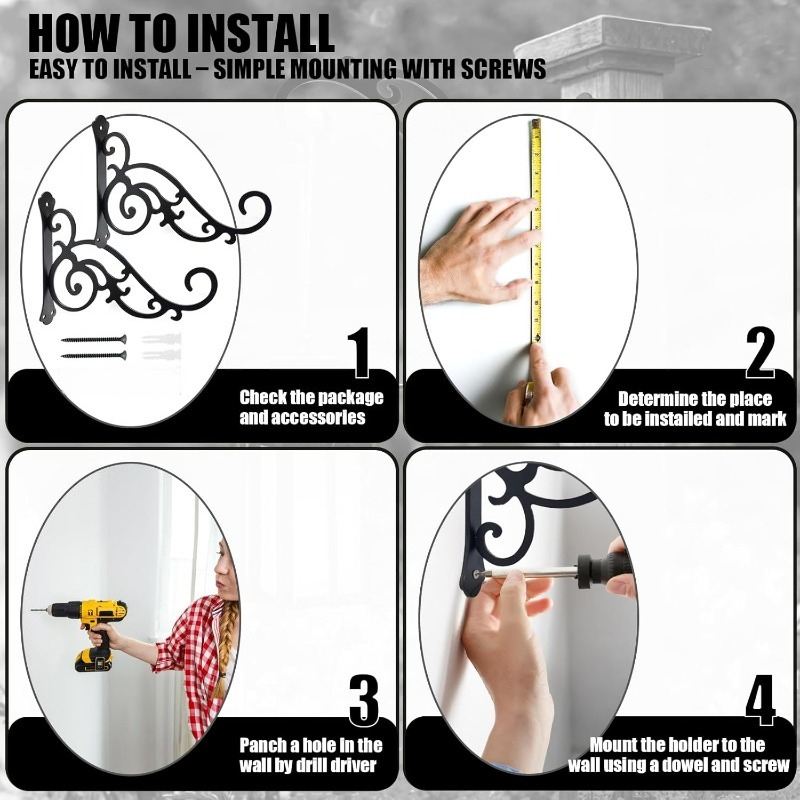 1PC Wall Mounted Bracket Iron  - Flower Wall Panel 리뷰 및 가격