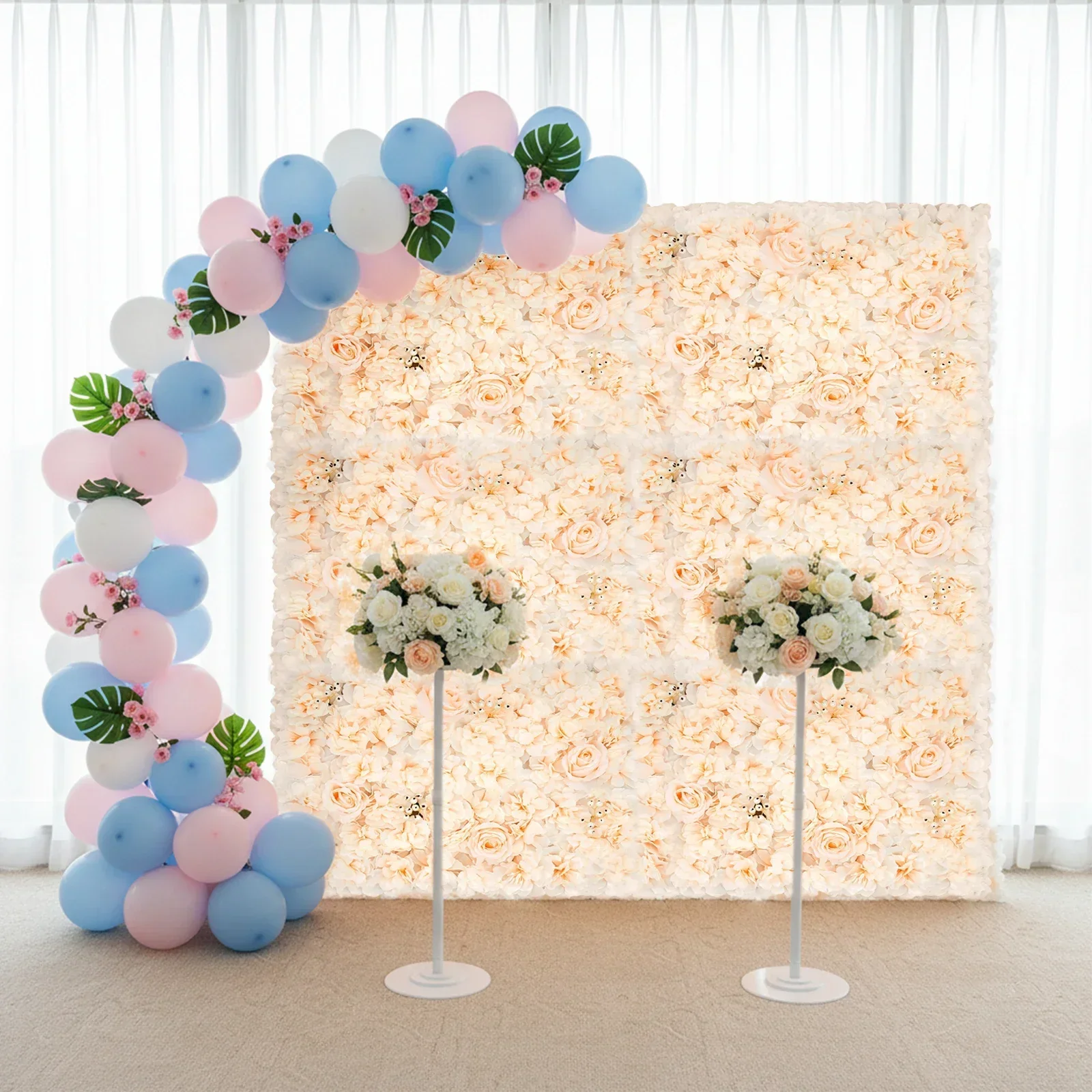 6 PCS 60*40cm Artificial Flowe - Flower Wall Panel 리뷰 및 가격