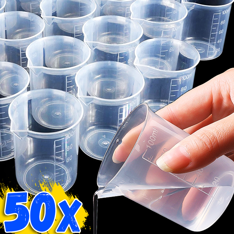 1/50pcs 100ML Plastic Measurin - Plastic Cup 50Pcs 리뷰 및 가격