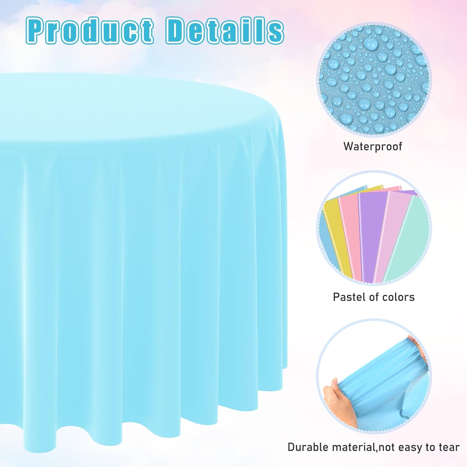 Disposable Round Solid Color T - Table Cloth Disposable 리뷰 및 가격