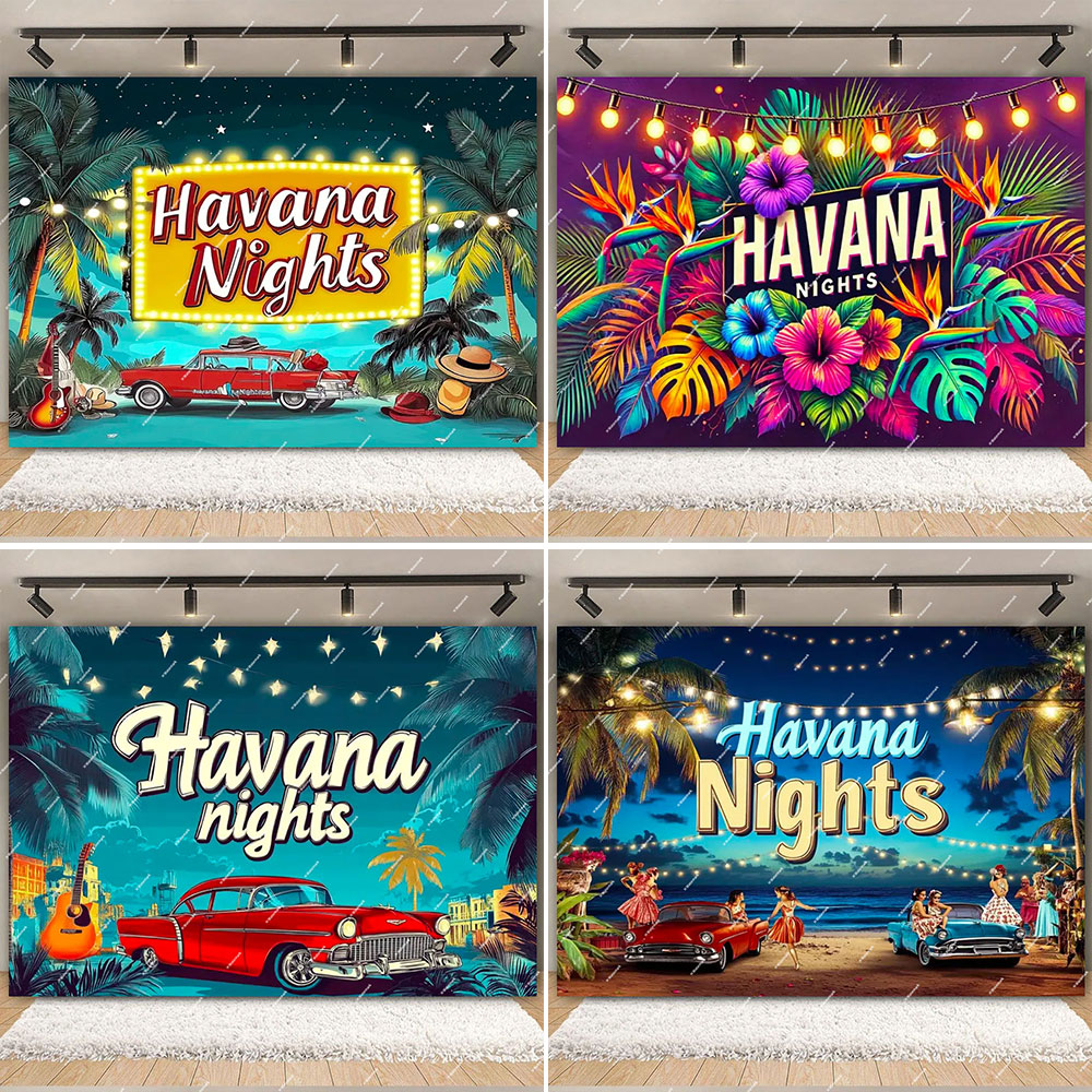 Havana Nights Backdrop Birthda - Dessert Table Backdrop 리뷰 및 가격