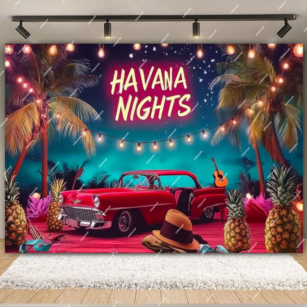 Havana Nights Backdrop Birthda - Dessert Table Backdrop 리뷰 및 가격