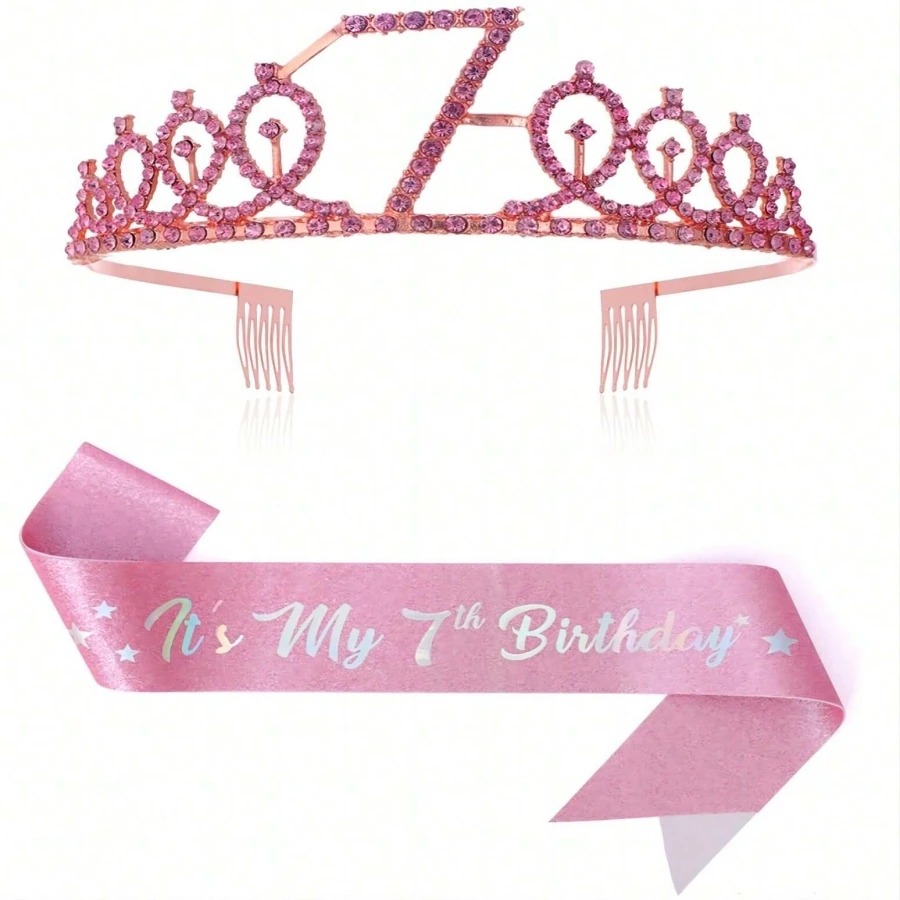 Glitter Birthday Crown Sash Wo - Birthday Sash Glitter 리뷰 및 가격