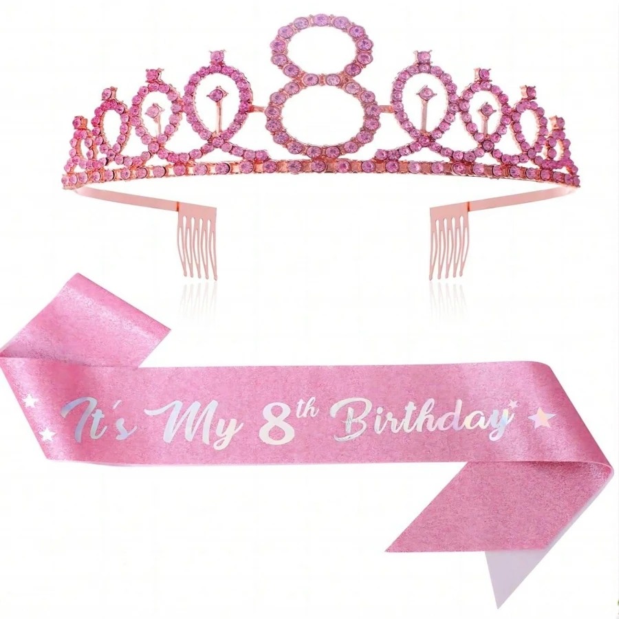 Glitter Birthday Crown Sash Wo - Birthday Sash Glitter 리뷰 및 가격