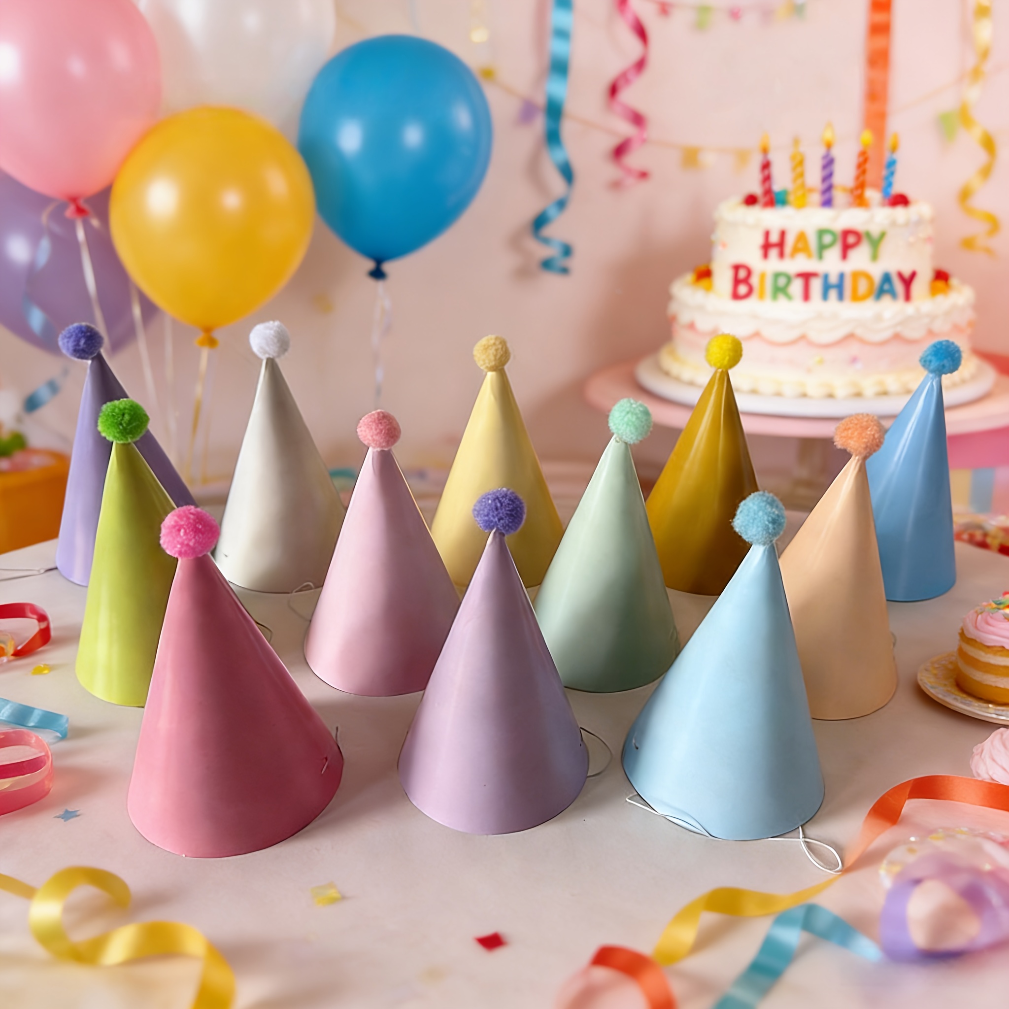 5/10 colorful birthday party h - Party Hat Cone 리뷰 및 가격