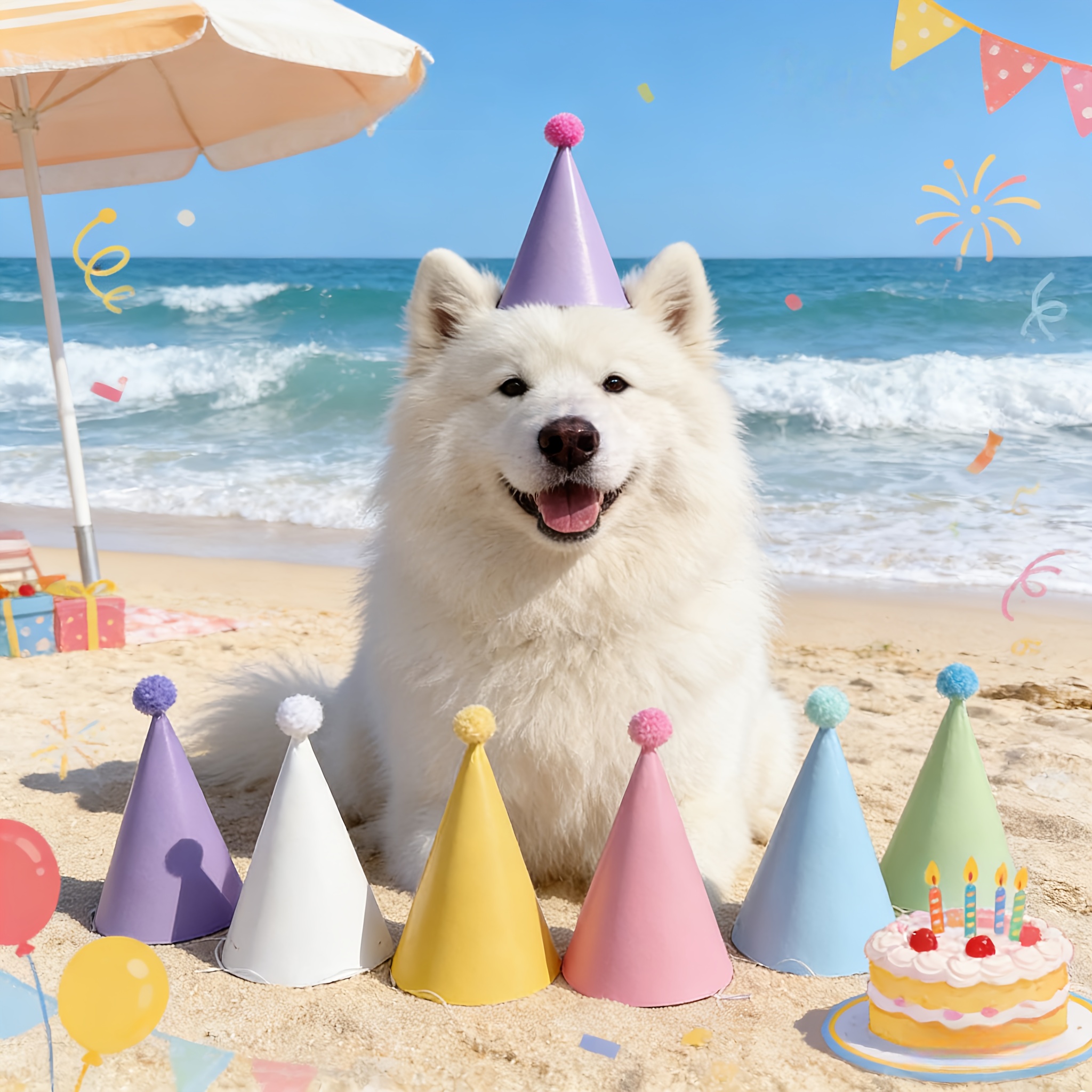 5/10 colorful birthday party h - Party Hat Cone 리뷰 및 가격