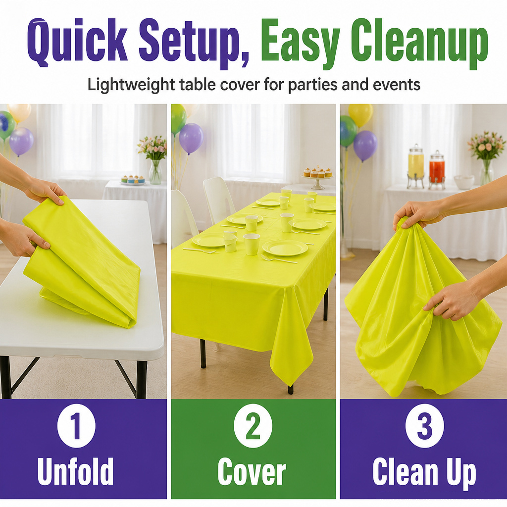 Thickened Macaron Fluorescent  - Table Cloth Disposable 리뷰 및 가격