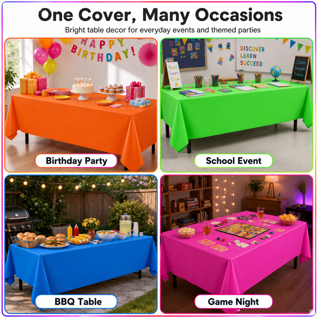 Thickened Macaron Fluorescent  - Table Cloth Disposable 리뷰 및 가격