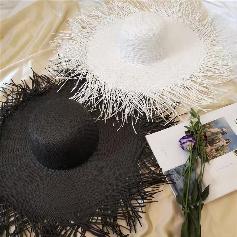 New Summer Wide-brimmed Solid  - Paper Straw Color 리뷰 및 가격
