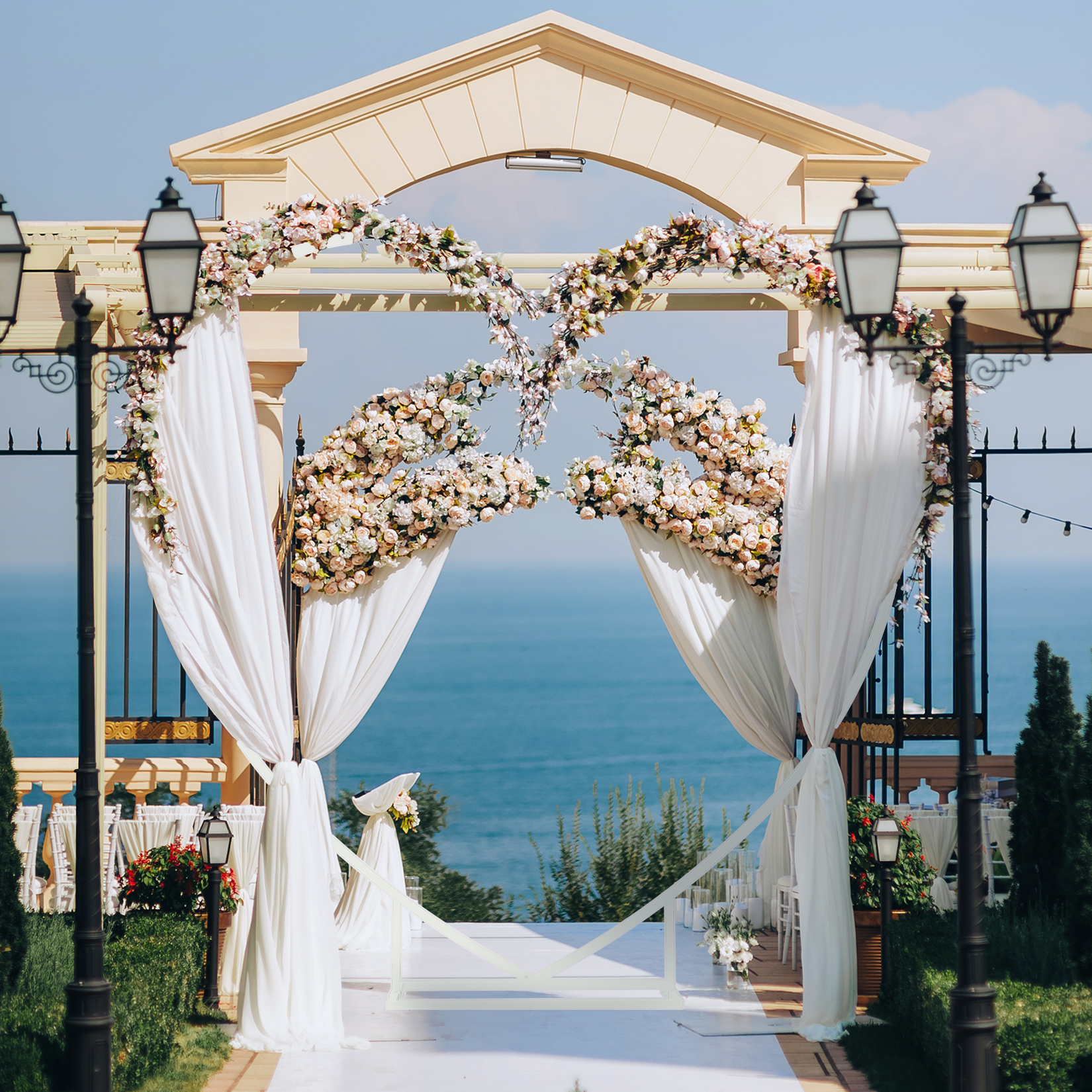 Heart Shaped White Metal Ballo - Balloon Arch Kit 리뷰 및 가격