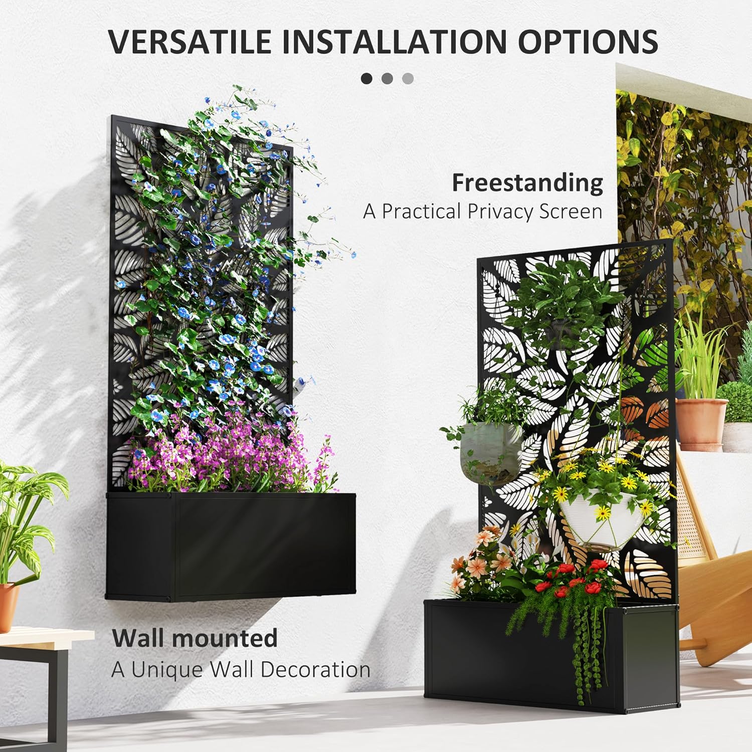 Metal Raised Garden Bed with T - Flower Wall Panel 리뷰 및 가격