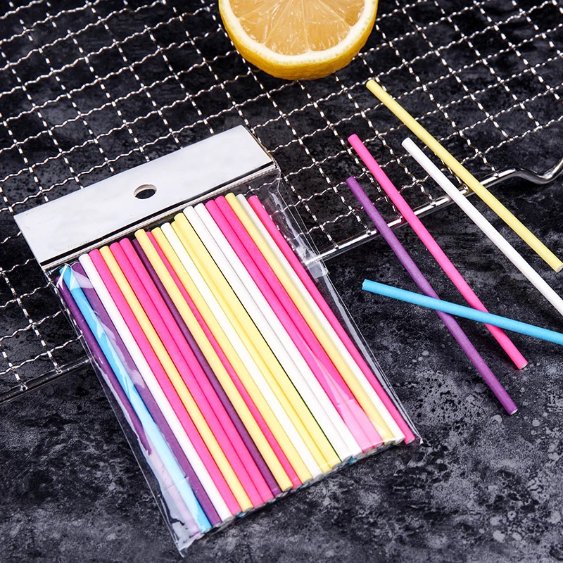 100Pcs/Lot Paper Lollipop Stic - Paper Straw Color 리뷰 및 가격