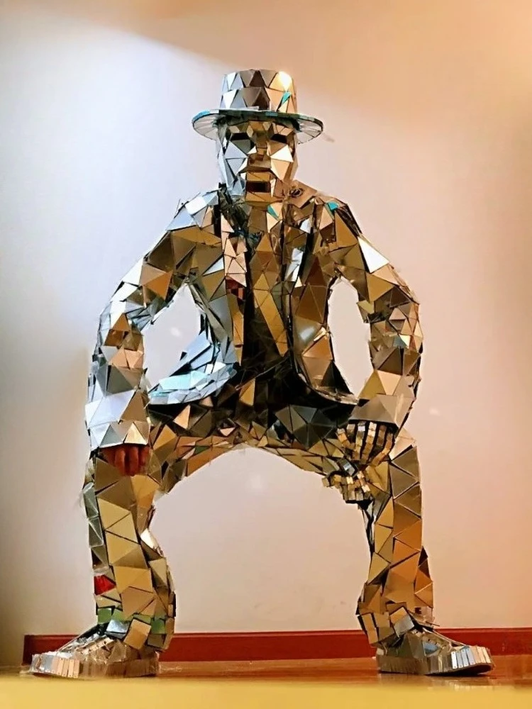 Mirror Man Costume Sliver glas - Event Party Dj 리뷰 및 가격