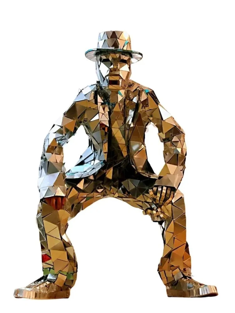 Mirror Man Costume Sliver glas - Event Party Dj 리뷰 및 가격