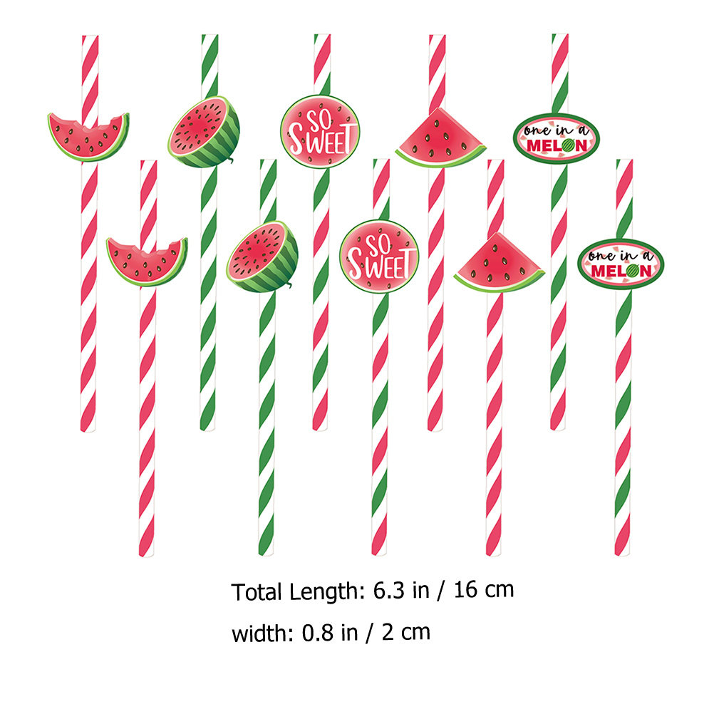 40Pcs Watermelon Disposable Pa - Paper Straw Color 리뷰 및 가격
