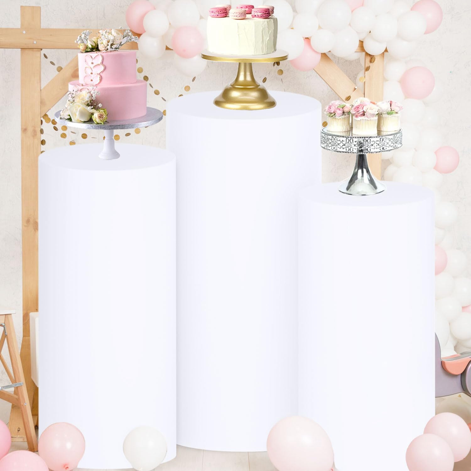 Yeele 1PCS/3PCS/5PCS White Cyl - Dessert Table Backdrop 리뷰 및 가격