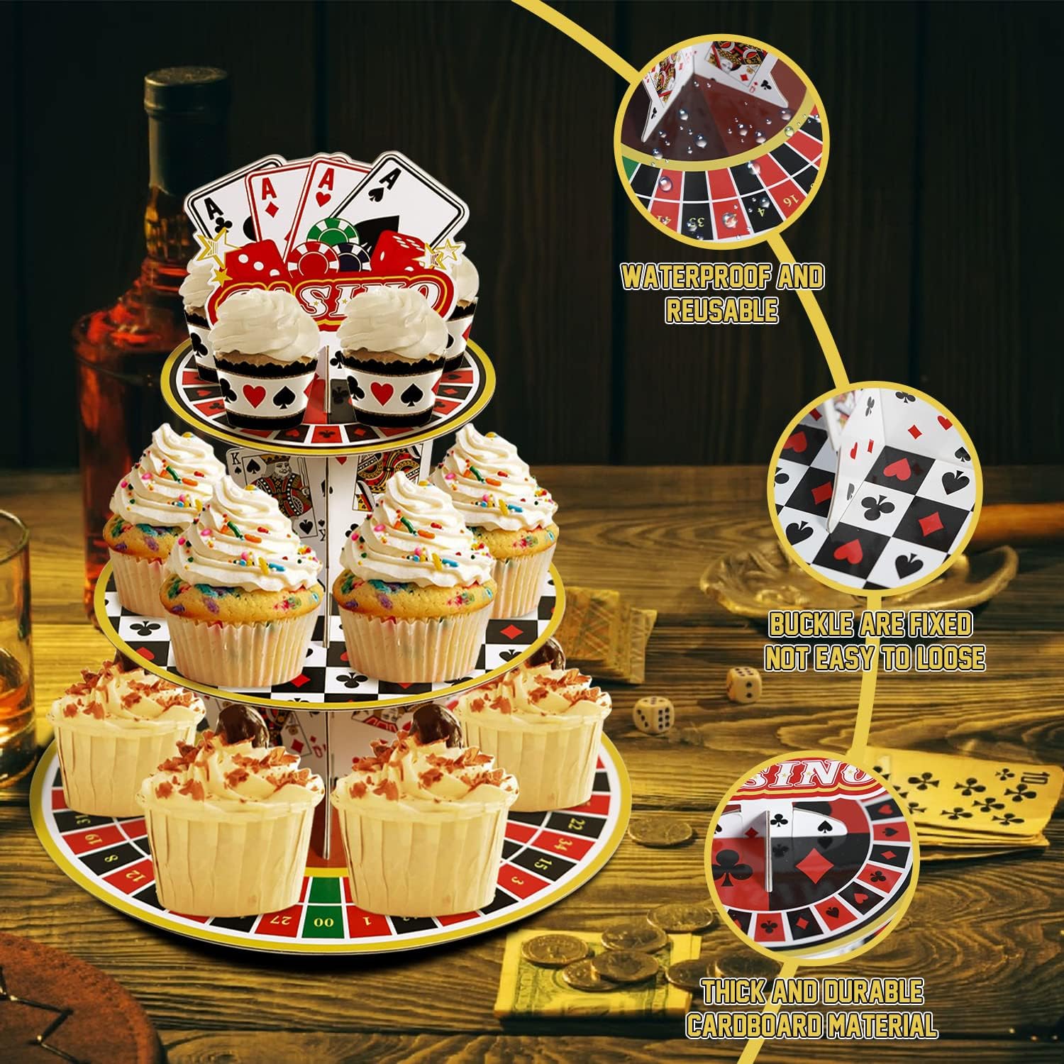Casino Cupcake Stand 3 Tier fo - Cupcake Stand Tier 리뷰 및 가격