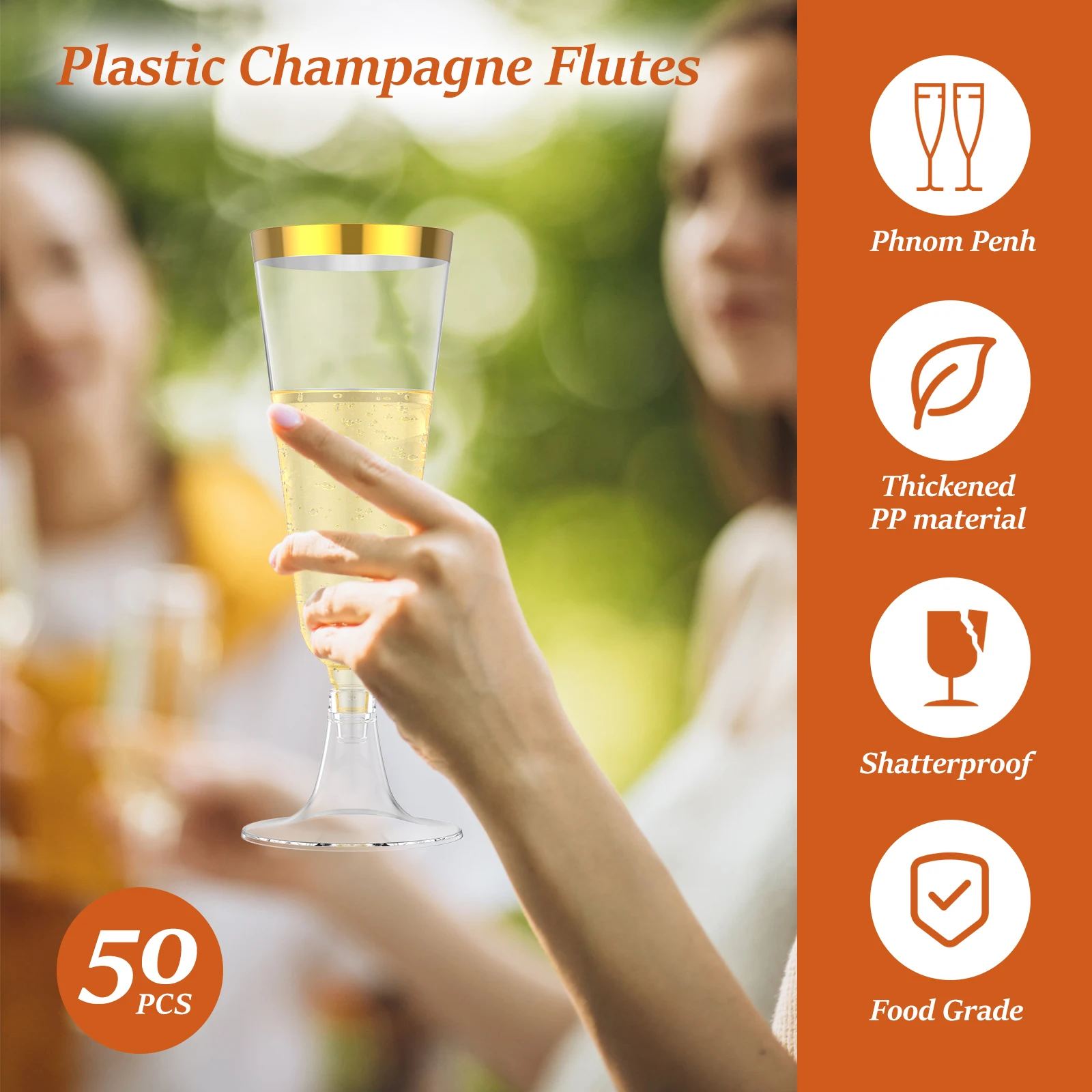50Pcs Plastic Champagne Flutes - Plastic Cup 50Pcs 리뷰 및 가격