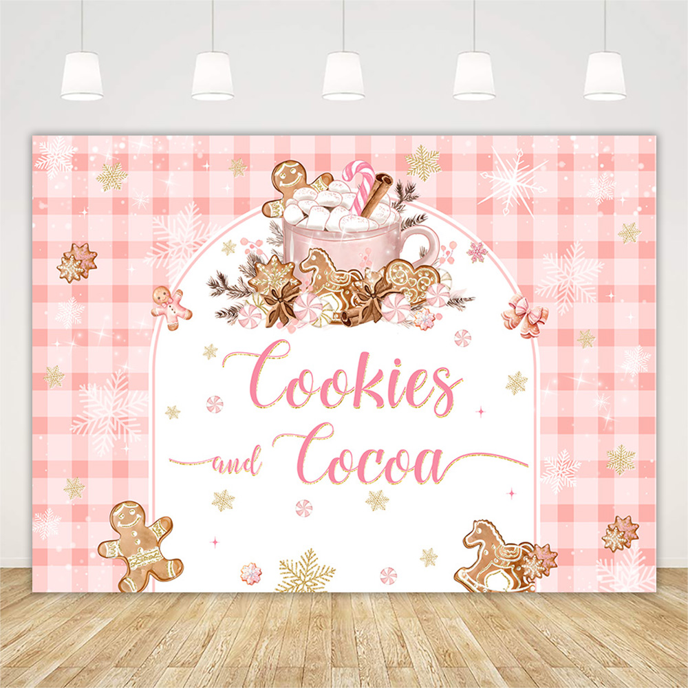 Christmas Gingerbread Baby Sho - Dessert Table Backdrop 리뷰 및 가격