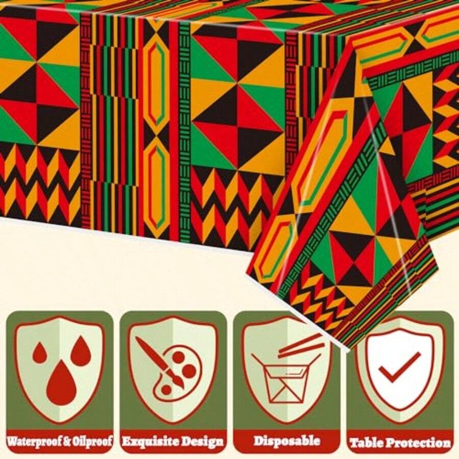 3 Packs African Print Disposab - Table Cloth Disposable 리뷰 및 가격